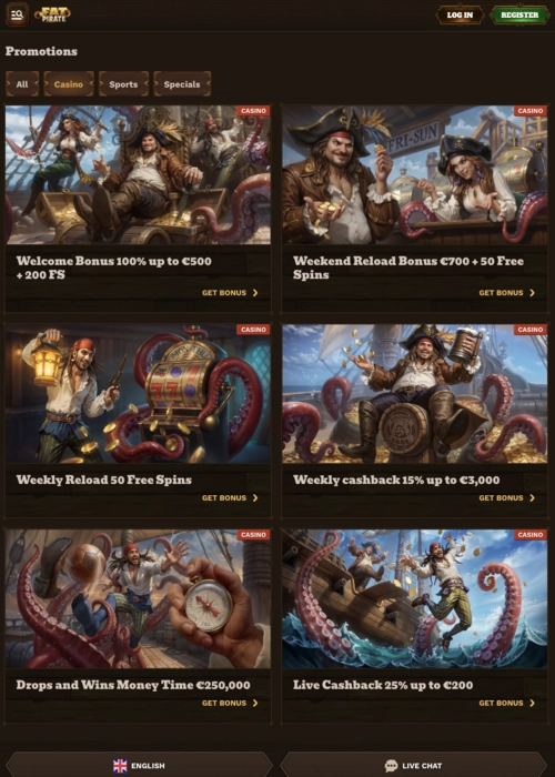 Risk-free welcome bonus offer Fat Pirate Casino